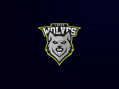 Lazer Wolves design e sports esports gaming gaming logo graphic design logo mascot design mascot logo minimal vector