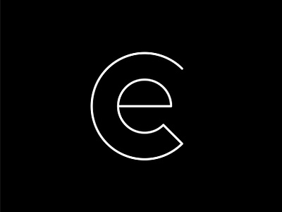 CE Monogram black and white branding ce clean smart graphic design initials logo letter logo line art simple clean logo design minimal technology tech