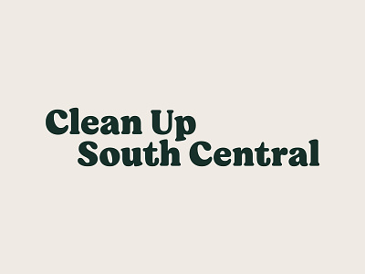 Clean Up South Central art direction brand design brand identity branding design logo logo design logotype non profit