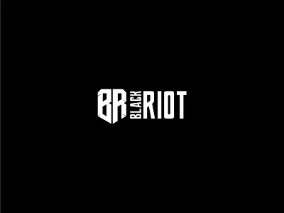 Black Riot T-shirt design logo
