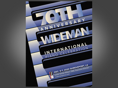 Wideman 70th Anniversary Poster adobe illustrator art deco photoshop piano poster poster art poster design