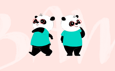 Character design - panda bears character design childrens book illustration panda panda bears playful