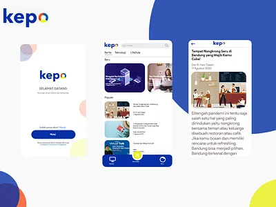Kepo article mobile mobile app mobile design news app newspaper ui ui design