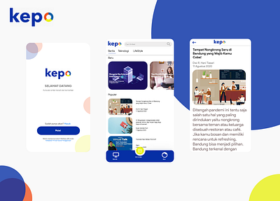 Kepo article mobile mobile app mobile design news app newspaper ui ui design