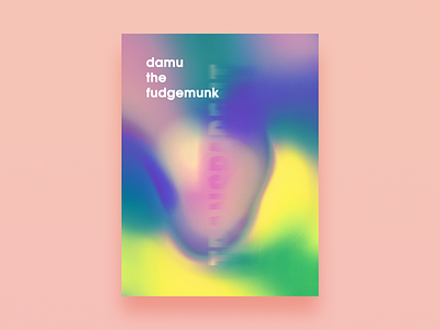 Damu the fudgemunk poster art abstract art direction artwork colors cover creative damu the fudgemunk flow fresh graphic design halftone hip hop hiphop illustration minimalistic music poster poster art print producer