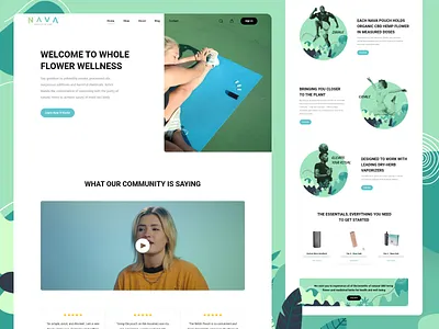 NAVA Pouch branding cbd cbd oil design flat illustration ui ux website wellbeing wellness