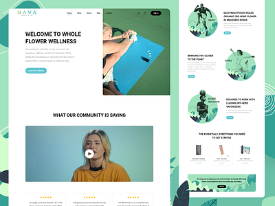 NAVA Pouch branding cbd cbd oil design flat illustration ui ux website wellbeing wellness