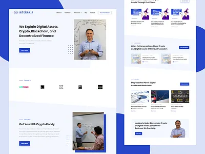 Interaxis blockchain crypto cryptocurrency design flat ui ux web website