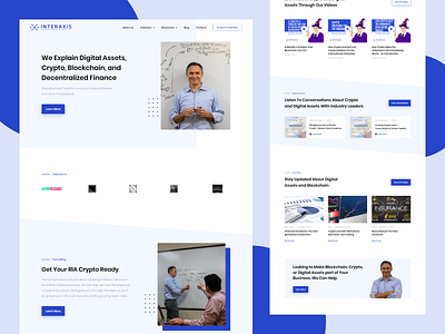 Interaxis blockchain crypto cryptocurrency design flat ui ux web website