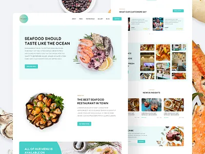 Marisqueira - Seafood Restaurant design flat food restaurant ui ux website