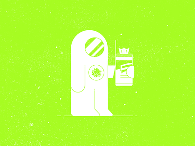 Vectober 14 – Armor armor character coronavirus covid 19 design disinfecting future hasmat suit illustration inktober lysol wipes pandemic safety gear spaceman stylized vectober vector