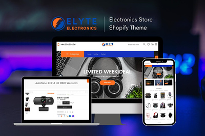 Elyte - Electronics Store Shopify Theme branding design ecommerce shopify web website website design