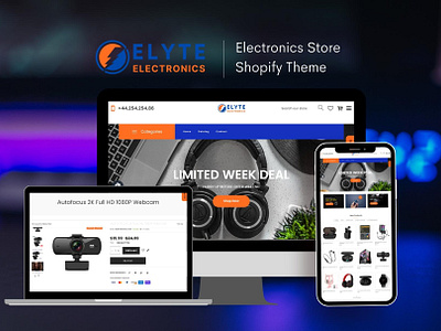 Elyte - Electronics Store Shopify Theme branding design ecommerce shopify web website website design