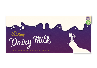 Cadbury Dairy Milk Packaging Redesign brand design branding design gradient graphic design packaging redesign visual identity