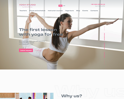 Yoga Studio | Redesign Website design designer redesign site sport ui ux website yoga