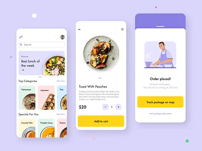 Food Delivery - App Design // Part 2 app app design design food food delivery food delivery app food delivery service interaction mobile app ui ux uxdesign