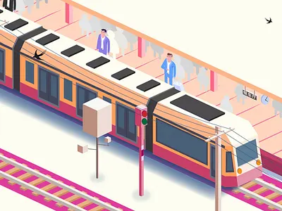 Train branding dribbble! illustrator typography ui ux vector