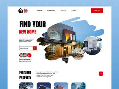 Real Estate Landing Page apartment clean corporate design home homepage interface landing page landing page design property real estate real estate agency real estate agent real estate landing page realestate ui ui design web design website website design