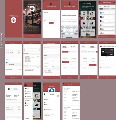 laundry app 3 high fidelity ui design ux design wireframe