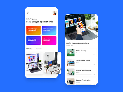 Explorasi Aplikasi Belajar Online ui ux