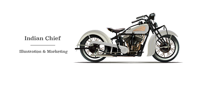 Indian Chief Illustration illustration illustrator mechanical drawing motorcycle