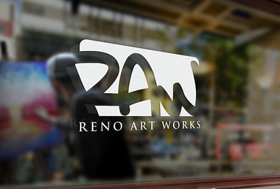 RAW Reno Art Works Logo artist studios branding logo logo design public art projects raw reno reno art works