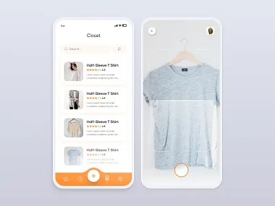 Closet Management App app ui design closet management closet management app clothes app cloths app cupboard management mobile app ui mobile design