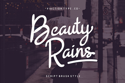 Beuty Rains casualfont font font typeface san sansserif handwritten lettering script signature typography