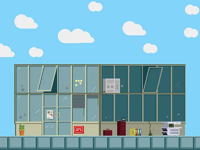 Homie The Game - Office aseprite design digitalart illustration indiedev pixelart pixelartist pixels
