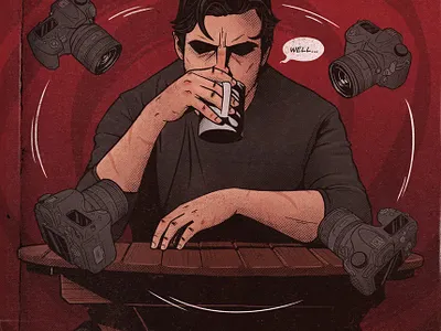 Novikov character coffee comics cover dark darkness hero illustration photographer