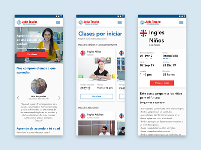 Jutta Tesche Website courses english school responsive school website website design