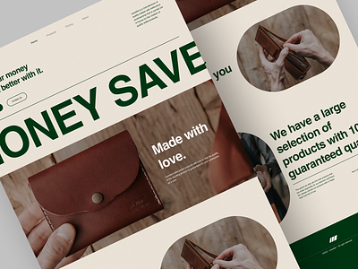 Lewallet - Wallet Shop Website clean clear landing page magazine marketing minimalism modern nature online shop product shop ui uidesign uiux wallet web web design website