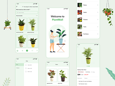 Plants app environment green green app greenhouse mobile app mobile design plant planting plants plants app seeds soil tree