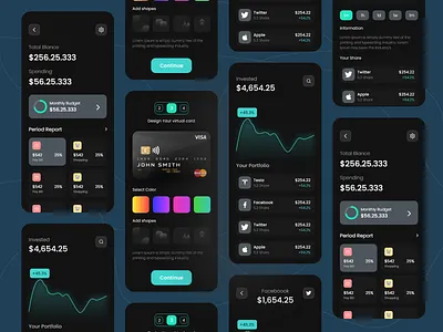 Market Management App Design app concept app management app ui business growth creative app dark app e commerce interface market insists marketing mobile app