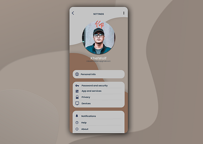 Day 7 - Daily UI Challenge - Settings dailyui dailyui 007 dailyuichallenge mobile app mobile design mobile settings mobile ui settings ui