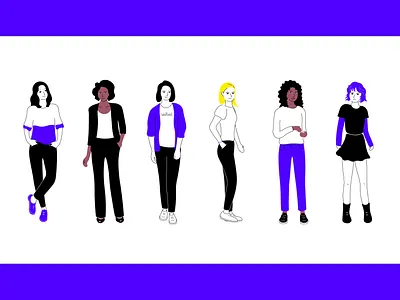 Characters Design - Brancher Mentoring characters illustration women