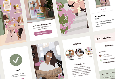 Lisa Daisy E-com branding design illustration typography ui ux web