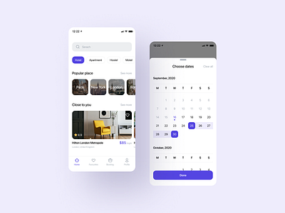 Booking App app app design booking app design ios ios app minimal mobile mobile app ui ux