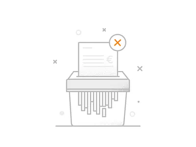 empty states - delete offer delete illustration offer quotation shading shredder trash