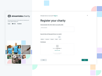 🔑 Sign up / Register page charity illustration login login design login page product design register sign in sign up ui ux webdesign