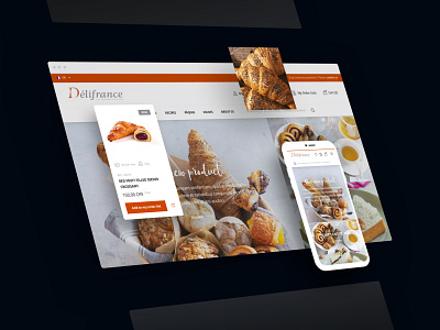 Délifrance Website agence bakery croissant design desktop dnd délifrance ecommerce frozen magento mobile pastry product responsive sketch ui viennoiserie website