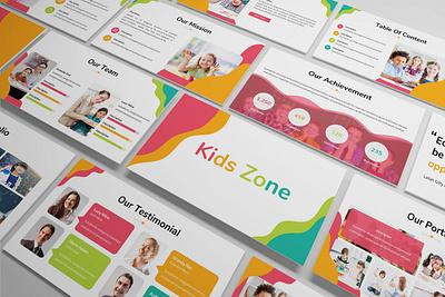 Kids Zone – Playful Presentation Template business presentation clean colorful fun keynote template lookbook pitchdeck powerpoint template presentation simple slides