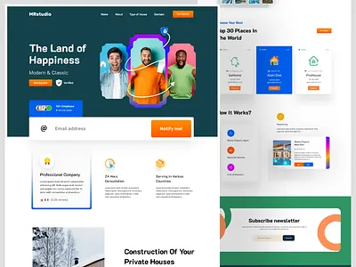 Website design: landing page home page ui design home page illustration interface landing page web webdesign website website design