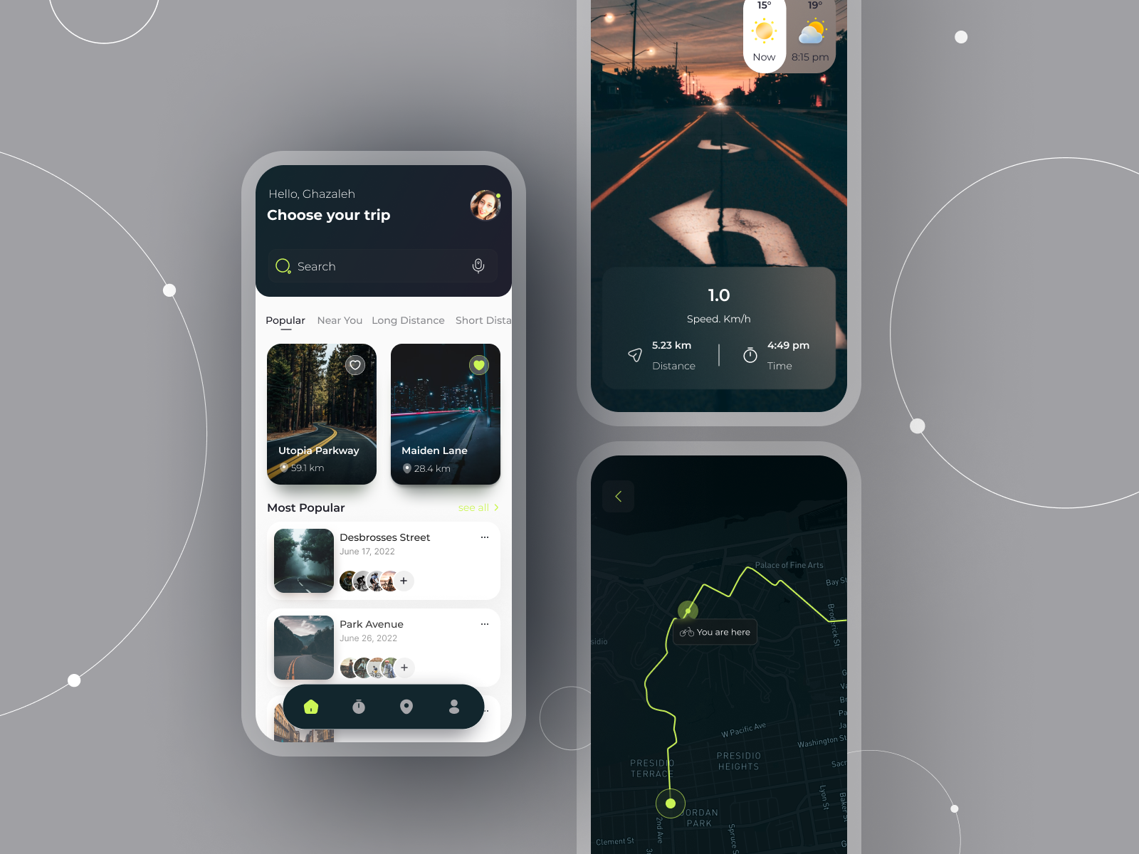 Example of Concept App Design (3 Screens)
