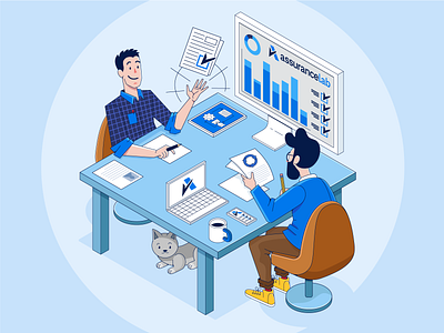 Office 2d art adobe illustrator branding character design characterdesign design flat illustration illustrator isometric isometric art isometric design isometric illustration isometry meeting room modern office procreate vector workspace