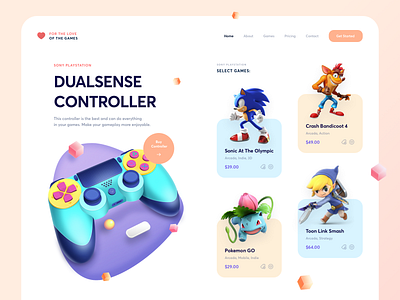 Gaming Controllar app branding controller design game gaming icons illustration joystick ui ux web