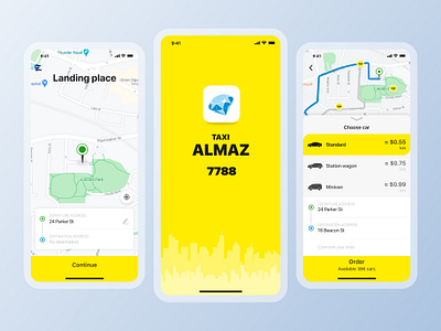 Taxi app car design mobile app mobile application taxi ui ux
