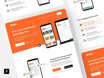 Kipa Landingpage New Concept clean corporate landingpage landingpagedesign minimalist orange saas webdesign website