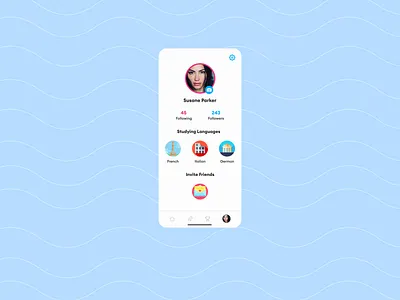 Avatar/088 088 app design avatar avatardesign dailyui 088 designoftheday language app profile profile design