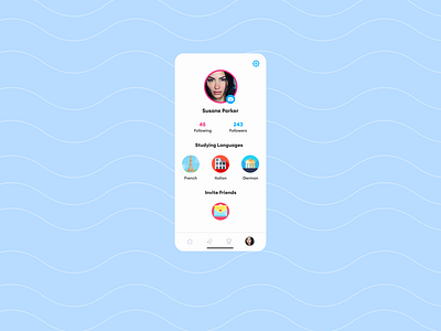 Avatar/088 088 app design avatar avatardesign dailyui 088 designoftheday language app profile profile design